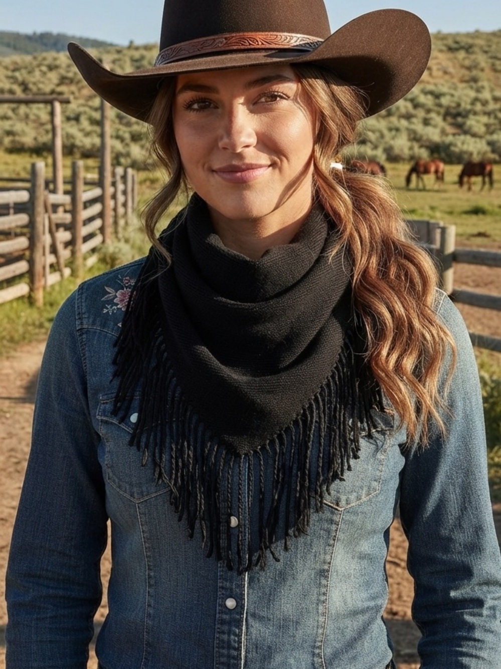 IDYLLWIND WOMEN'S VERA ACRYLIC KNIT SCARF